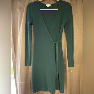 LOFT Deep Green Long Sleeve Dress